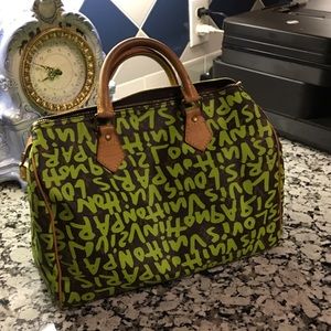 Authentic Louis Vuitton Graffiti speedy 30